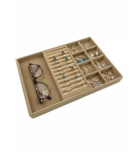 Lizbon Model Süet Kumaş Sütlü Kahve Renk 24/34 Cm Takı Sergileme Standı
