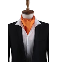 Turuncu Düz Ascot Fular K579