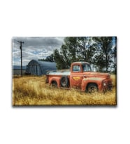 Klasik Kırmızı Chevrolet Kamyonet Canvas Tablo ATY184