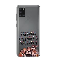 Samsung Galaxy A21S Uyumlu Stranger Things Desenli Şeffaf Telefon Kılıfı