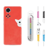 Huawei Nova Y70 Y90 Nova 9 SE  Kılıf Kablo Koruma Spiral Silikon Kedoş 1735