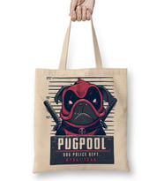 Deadpool Pugpool Köpek Bez Çanta Uzun Saplı