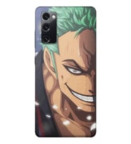 Samsung Galaxy S20 FE Uyumlu One Piece Zoro Tasarımlı Şeffaf Telefon Kılıfı
