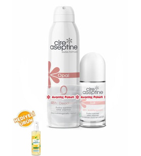 Cire Aseptine Opal Deodorant 150Ml+Soft Rollon 60Ml Avantaj Paketi (Krem)