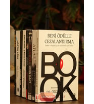 Book Yazılı Metal Kitap Desteği - Kitap Tutucu - Ev ve Ofis Dekoratif Aksesuar ( 2 Li Set)
