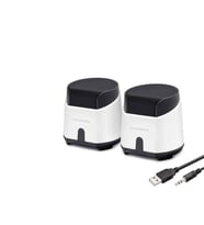 Masaüstü Hoparlör 1+1 USB + 3.5mm - Beyaz HD6024W