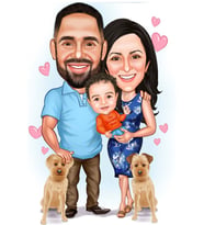 Ateş Anıt Aile Karikatür biblo-06