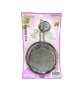 Metal 3'li Süzgeç 18-20-22 cm