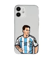 Iphone 12 Uyumlu Lionel Messi Desenli Şeffaf Telefon Kılıfı