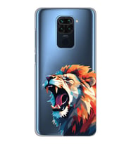 Xiaomi Redmi NOTE 9 Uyumlu Aslan Tasarımlı Şeffaf Telefon Kılıfı