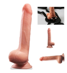 Banke Hareketli Dış Yüzey Özel Seri Ultra Yumuşak Kıkırdaklı Kemerli Realistik Penis