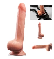 Banke Hareketli Dış Yüzey Özel Seri Ultra Yumuşak Kıkırdaklı Kemerli Realistik Penis