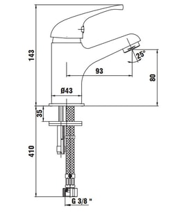 AR Allegra Lavabo Bataryası 102188032  (Krom)