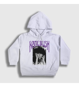 Presmono Unisex Çocuk Beyaz Poster Kate Bush Kapüşonlu Sweatshirt 523871tt (Beyaz)