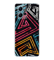 PrintiFy Xiaomi Redmi Note 12 4G Uyumlu Kamera Korumalı Eskitme Tasarımlı Şeffaf Kılıf