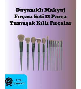 Toz Ve Krem Ürünler İçin Güçlü Tutucu Yumuşak Kıllı Makyaj Fırça Takımı 13 Parça