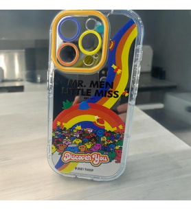İphone 15 Pro 3d Digital Baskılı Aynalı Darbe Emici Tam Koruma Şeffaf Mika Telefon Kılıfı