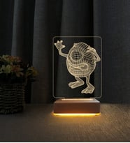 Sevimli Canavarlar Lamba Kişiye Özel İsimli 3d Led Masa Lambası Doğum Günü Hediyesi Lamba