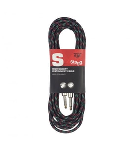 STAGG ENSTÜRMAN KABLOSU KUMAŞ SARGI 6M SGC6VT BK