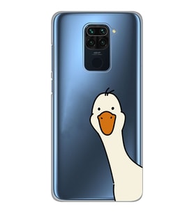 Xiaomi Redmi Note 9 Uyumlu Sevimli Ördek Desenli Şeffaf Telefon Kılıfı