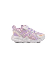 Siyah Kırmızı Cırtlı Fileli Hafif Unisex Çocuk Spor Ayakkabı Ruffon F (Beyaz-Lila)
