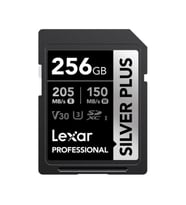 Lexar 256GB Silver Plus SD UhsI V30 U3 205MB/S Hafıza Kartı