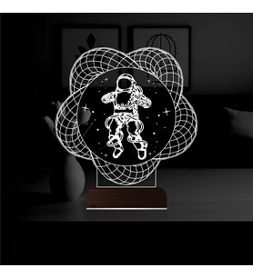 Luvivia Astronot Uzay 3D Lamba - Masa Gece Lambası