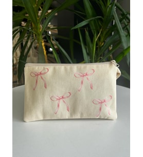 Kurdele Baskılı Hambez Clutch Çanta