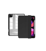 Apple iPad Pro 12.9 2021 (5.Nesil) Uyumlu Kılıf Zore Nort Arkası Şeffaf Standlı Kılıf (Siyah)