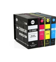 PhotoPrint®Canon Maxıfy 2500Xl Uyumlu Yüksek Kapasiteli 4 Renk Muadil Kartuş Seti (Çok Renkli)