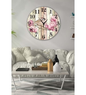 Bilge Retro Tasarımlı Duvar Saati 35x35cm (Baskılı)