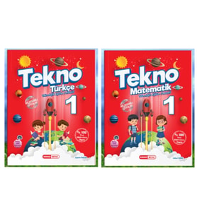 KIRMIZI BEYAZ YAYINLARI 1.SINIF 2.DÖNEM TEKNO TÜRKÇE - MATEMATİK 2'Lİ SET