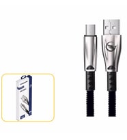 Sprange 3.1A M-Viola 1Mt Metal Başlıklı Micro Usb Kablo (Siyah)