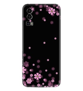 General Mobile GM 23 Kılıf Resimli Desenli Baskılı Silikon Black flowers 1391