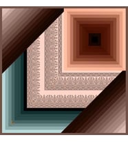Geometrik Desen Black Seri Twill Eşarp Eşarp Askısı ile Birlikte 90x90 cm Mavi K