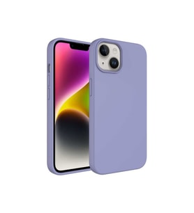 Apple iPhone 14 Plus Uyumlu Kılıf Sıvı Teknolojili Silinebilir Sert Zore Kivi Kapak (Koyu Lila)