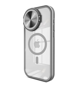 Apple İphone 15 Pro Max Kılıf Teleskop Lens Magsafe Silikon Kapak - Titan Gri