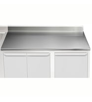 Electrolux Professional Üst Tabla, Sırtlı, 1600 Mm, 1,5 Mm Kalınlıkta Üst Tabla 18 Mm Kalınlığında Ses Sönümlendirici Malzeme Ve Ayrıca 2 Paslanmaz Kayıtla Güçlendirilmiştir - Modular Line TPLA16A