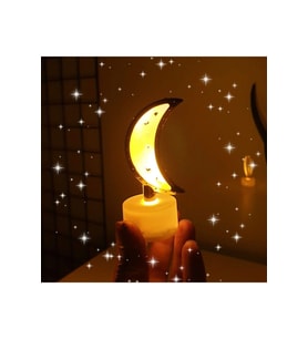 Sarı Işık Mini Ay Gece Lambası Seti, 3'lü, Şık ve Rahatlatıcı Aydınlatma (Krem)