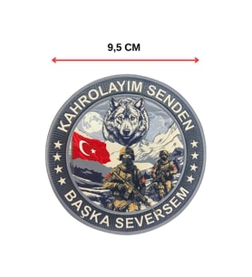 Kahrolayım Senden Başka Seversem - Kabartmalı Plastik Cırtlı Arma 9,5 cm