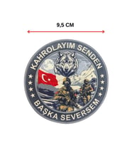 Kahrolayım Senden Başka Seversem - Kabartmalı Plastik Cırtlı Arma 9,5 cm
