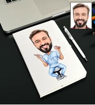 Kişiye Özel Diş Doktoru Tasarımlı Karikatürlü Beyaz Defter Kalem Seti 86
