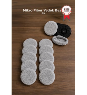 Torima Cam Silme Temizleme Robotu Bezi 5 li Set (10 Adet) S9 Uyumlu Mikro Fiber Yedek Bez