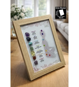 Doğal Taş Dekor Tablosu-Çakra Temalı Tasarım 15x21mm