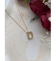 Unisex Gold Balon D Harf Hediye Kolye (Altın)