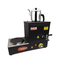 Mizan MC205-SYH Tek Demlik Pleytli Çay Kazanı 10 LT Siyah + DEMLİK