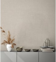 MUSE Koleksiyonu 25104-6 Krem Bej Keten Efektli Modern Duvar Kağıdı