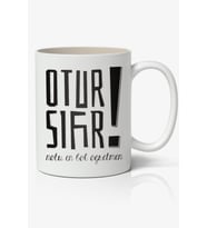 Otur Sıfır Esprili Öğretmene Hediye Temalı Öğretmenler Günü Hediyesi Baskılı Beyaz Kupa Bardak