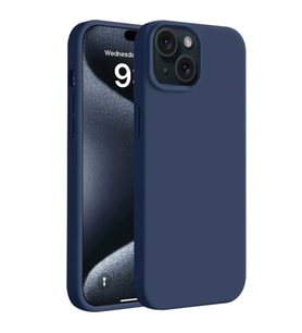 Apple iPhone 15 Kılıf First Silikon - Lacivert
