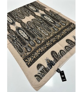 QASHKA Soft Pamuklu Şal Etro Desen LBD0612